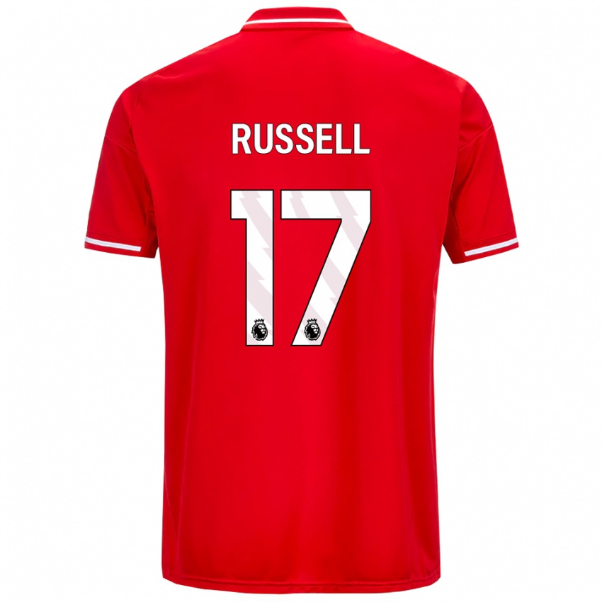 ילדים Blaine Russell #17 אדום לבן ג'רזי ביתית 2025/26 חולצה קצרה
