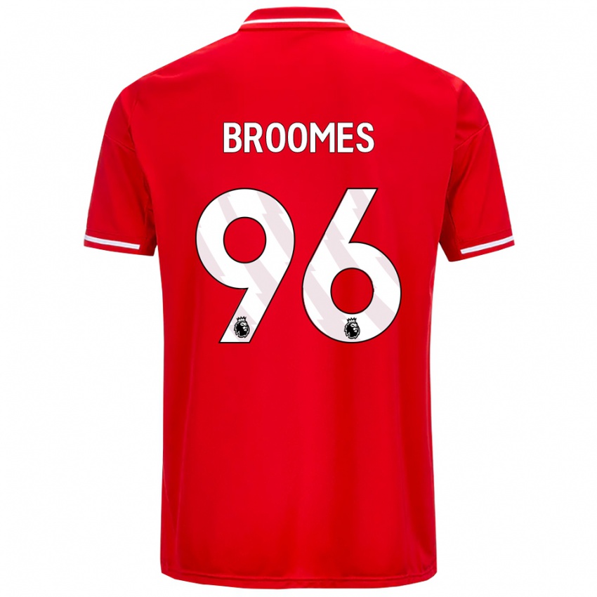 ילדים Ethan Broomes #96 אדום לבן ג'רזי ביתית 2025/26 חולצה קצרה