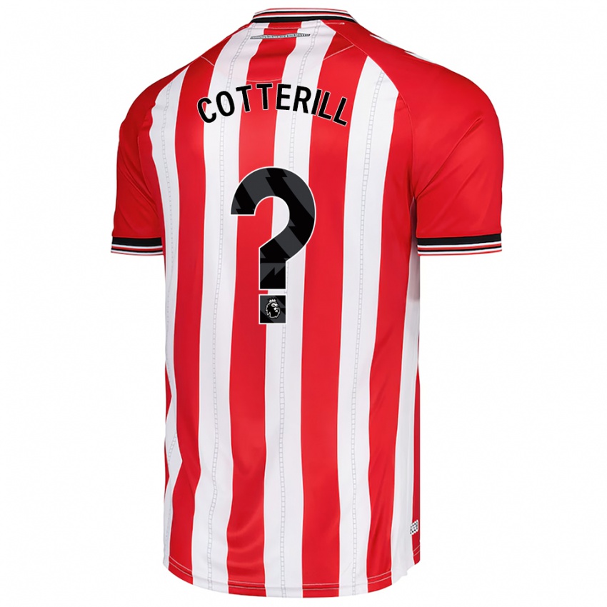 ילדים Jamie Cotterill #0 אדום לבן ג'רזי ביתית 2025/26 חולצה קצרה
