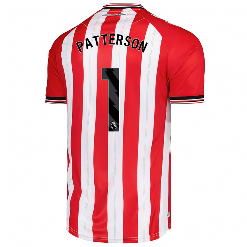 ילדים אנתוני פטרסון #1 אדום לבן ג'רזי ביתית 2025/26 חולצה קצרה