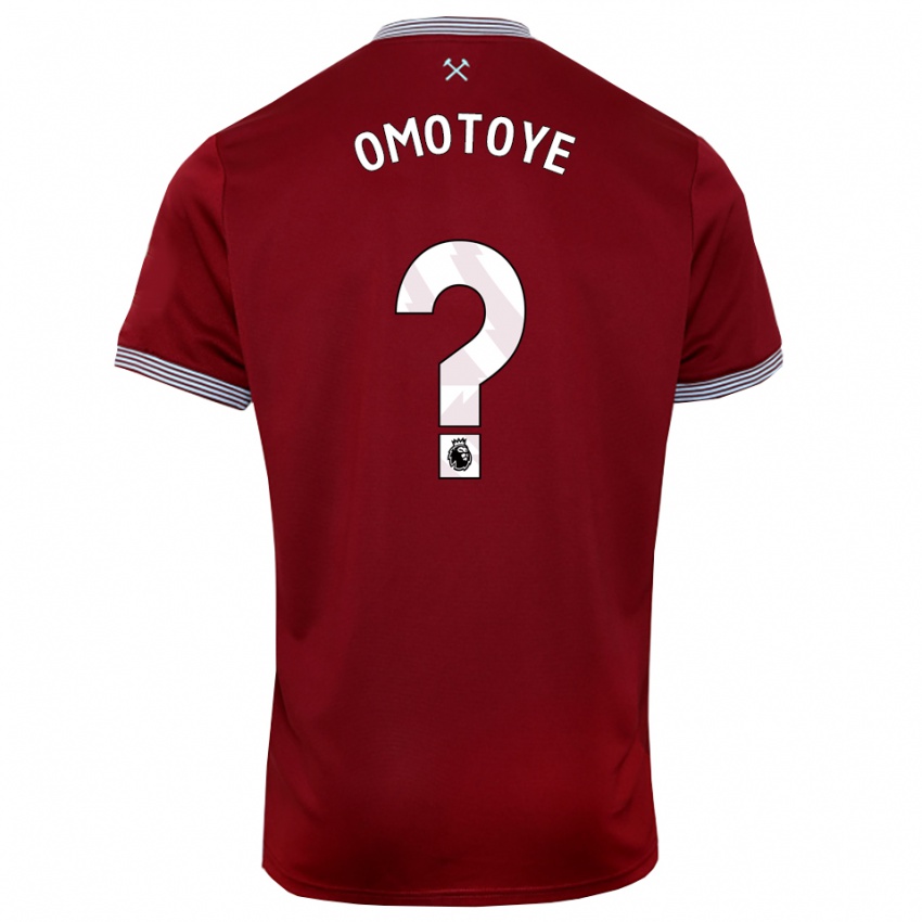 ילדים Tyrone Omotoye #0 בורדו לבן ג'רזי ביתית 2025/26 חולצה קצרה