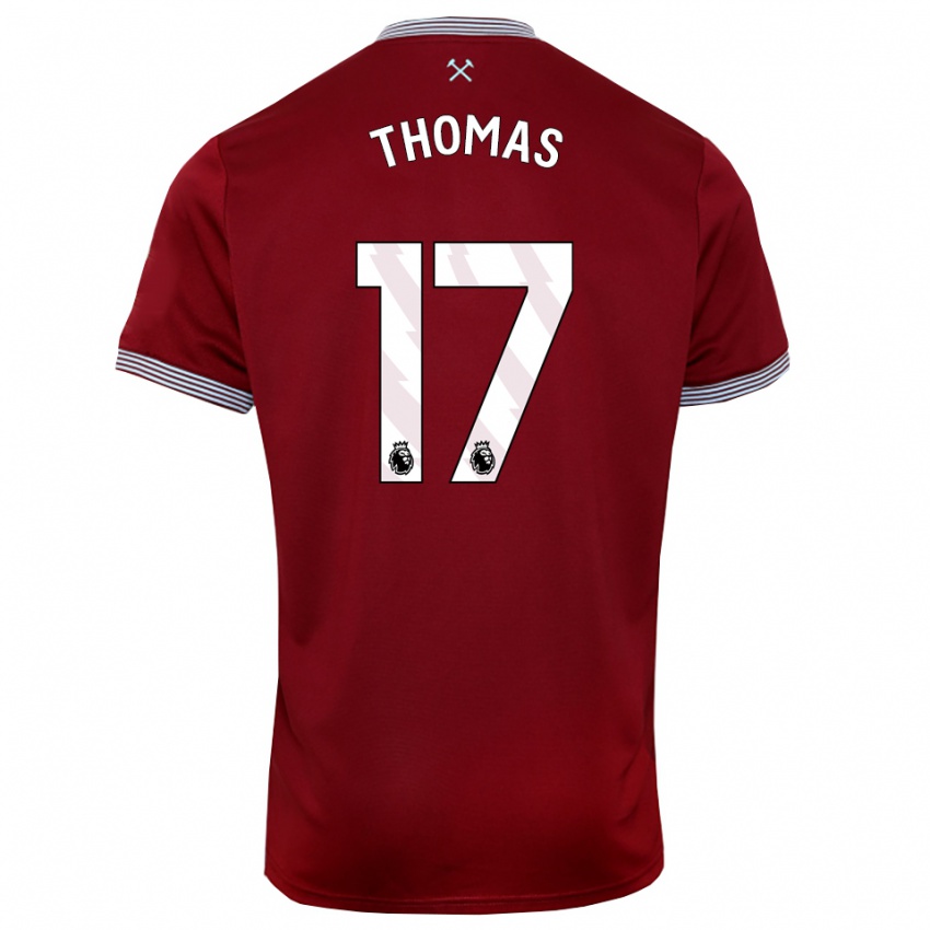 ילדים Isaac Thomas #17 בורדו לבן ג'רזי ביתית 2025/26 חולצה קצרה