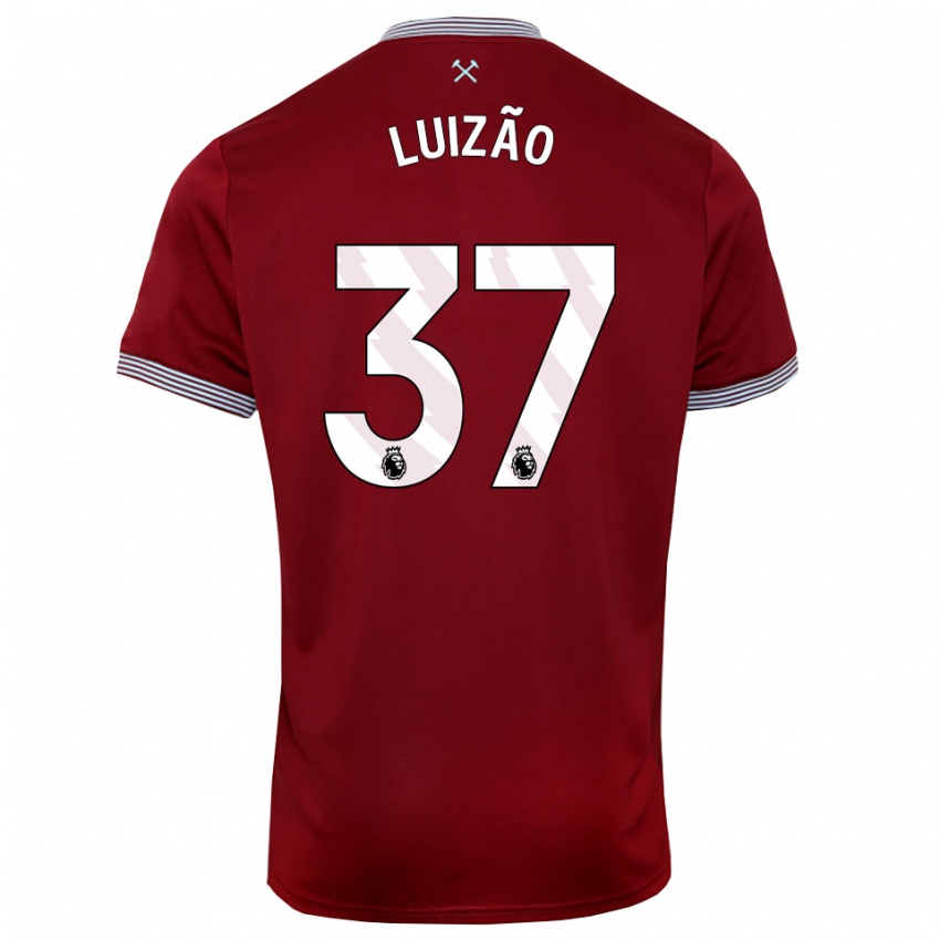ילדים לואיזאאו #37 בורדו לבן ג'רזי ביתית 2025/26 חולצה קצרה