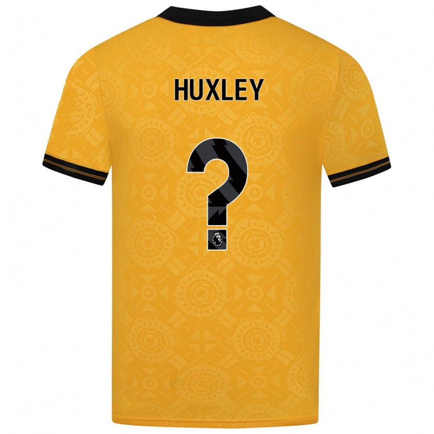 ילדים Leon Huxley #0 צהוב שחור ג'רזי ביתית 2025/26 חולצה קצרה