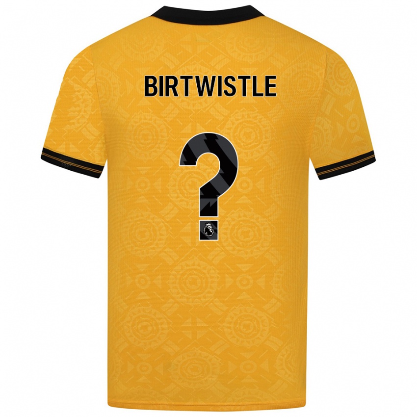 ילדים Harry Birtwistle #0 צהוב שחור ג'רזי ביתית 2025/26 חולצה קצרה