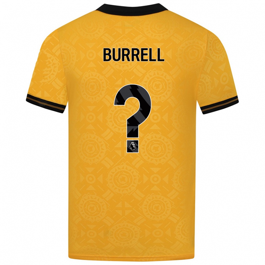 ילדים Ackeme Francis-Burrell #0 צהוב שחור ג'רזי ביתית 2025/26 חולצה קצרה