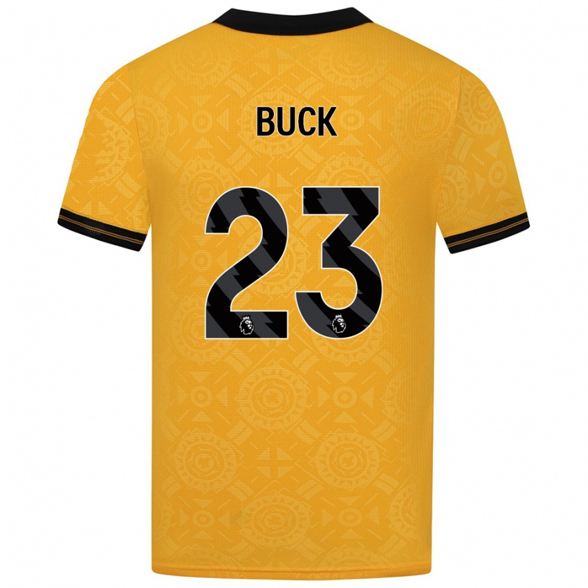 ילדים Alex Buck #23 צהוב שחור ג'רזי ביתית 2025/26 חולצה קצרה