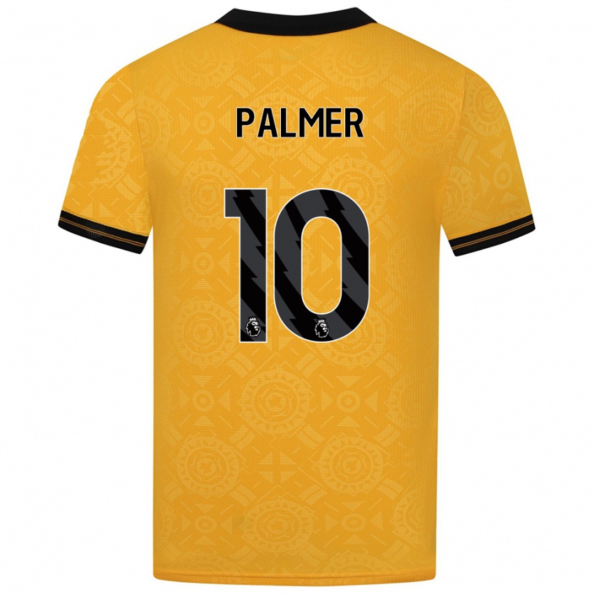 ילדים Jamila Palmer #10 צהוב שחור ג'רזי ביתית 2025/26 חולצה קצרה