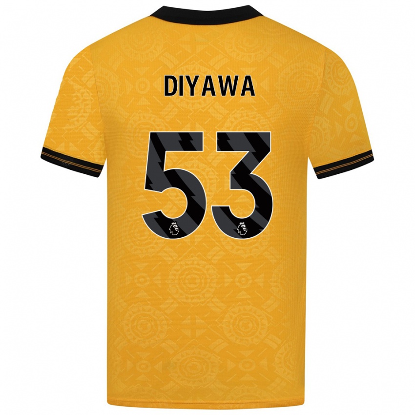 ילדים Aaron Keto-Diyawa #53 צהוב שחור ג'רזי ביתית 2025/26 חולצה קצרה