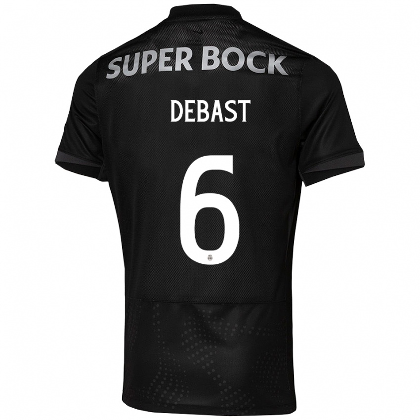 ילדים זנו דבאסט #6 שחור לבן הרחק ג'רזי 2025/26 חולצה קצרה