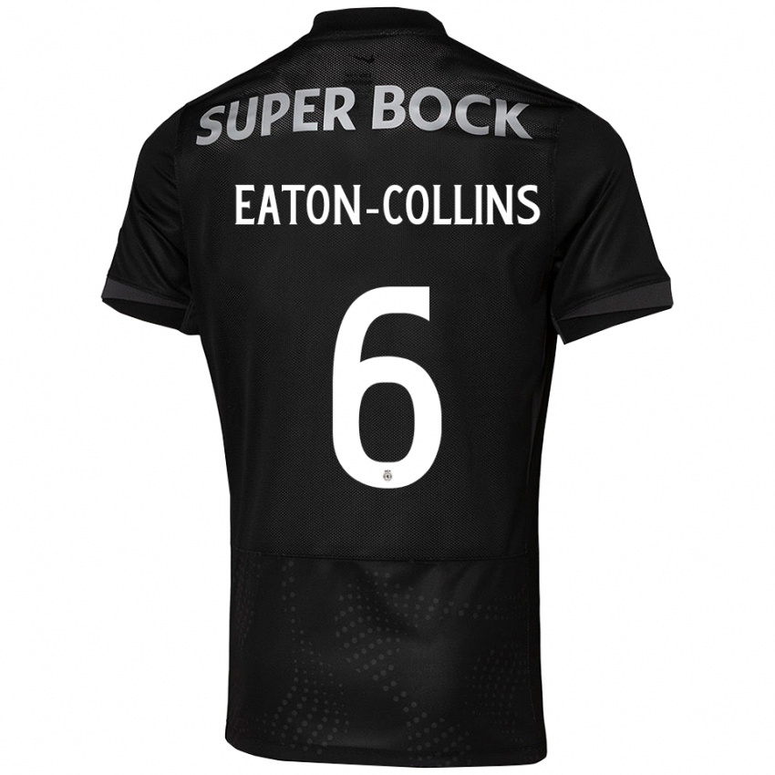 ילדים ג'ורג'יה איטון-קולינס #6 שחור לבן הרחק ג'רזי 2025/26 חולצה קצרה