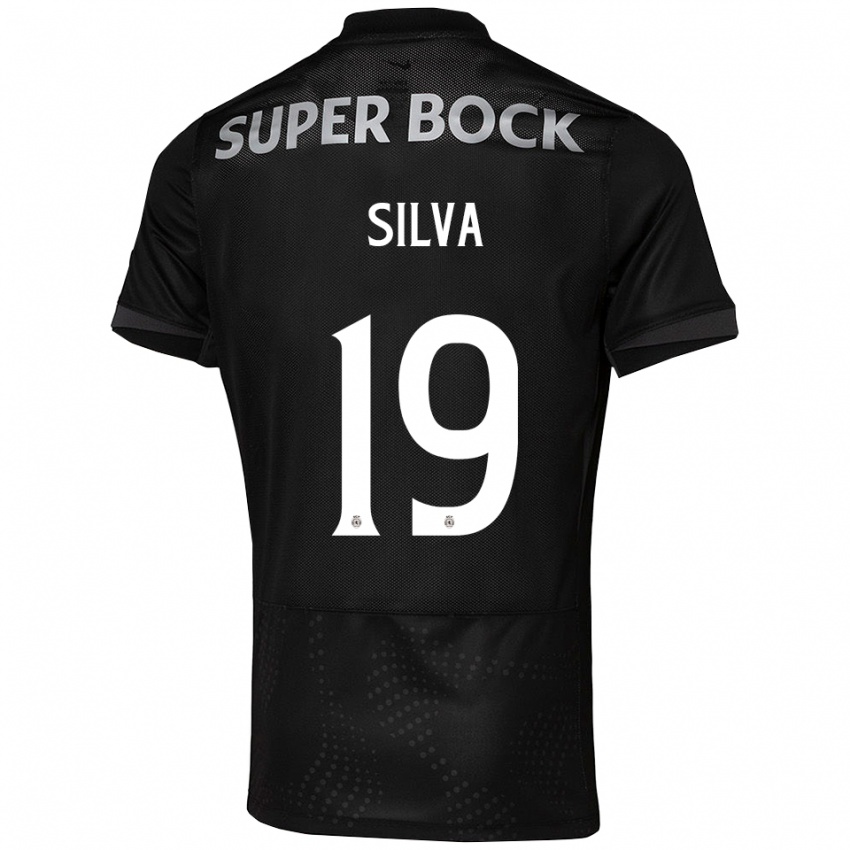 ילדים Diana Silva #19 שחור לבן הרחק ג'רזי 2025/26 חולצה קצרה