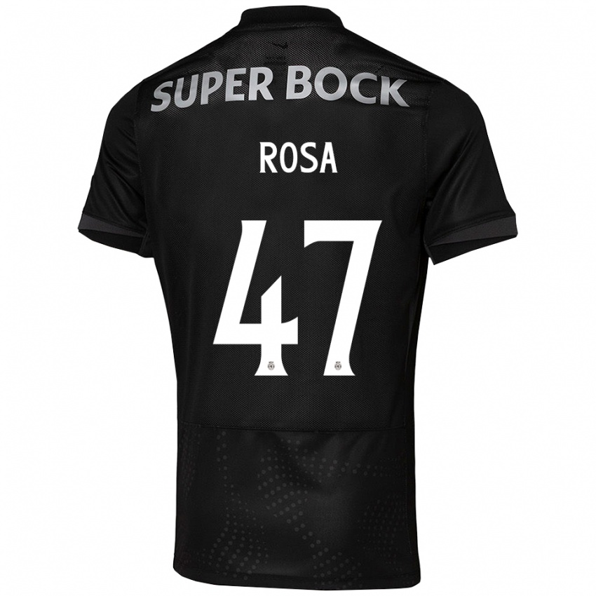 ילדים Mariana Rosa #47 שחור לבן הרחק ג'רזי 2025/26 חולצה קצרה