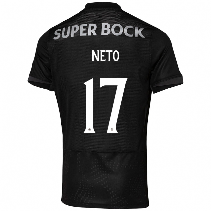 ילדים קלאודיה נטו #17 שחור לבן הרחק ג'רזי 2025/26 חולצה קצרה