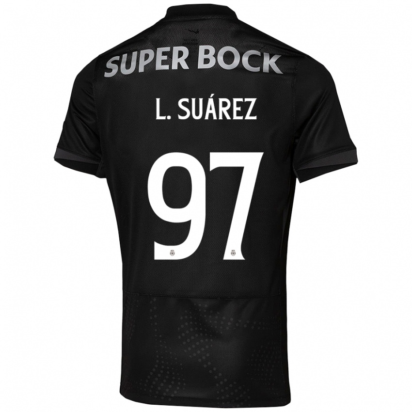 ילדים לואיס אלברטו סוארס #97 שחור לבן הרחק ג'רזי 2025/26 חולצה קצרה