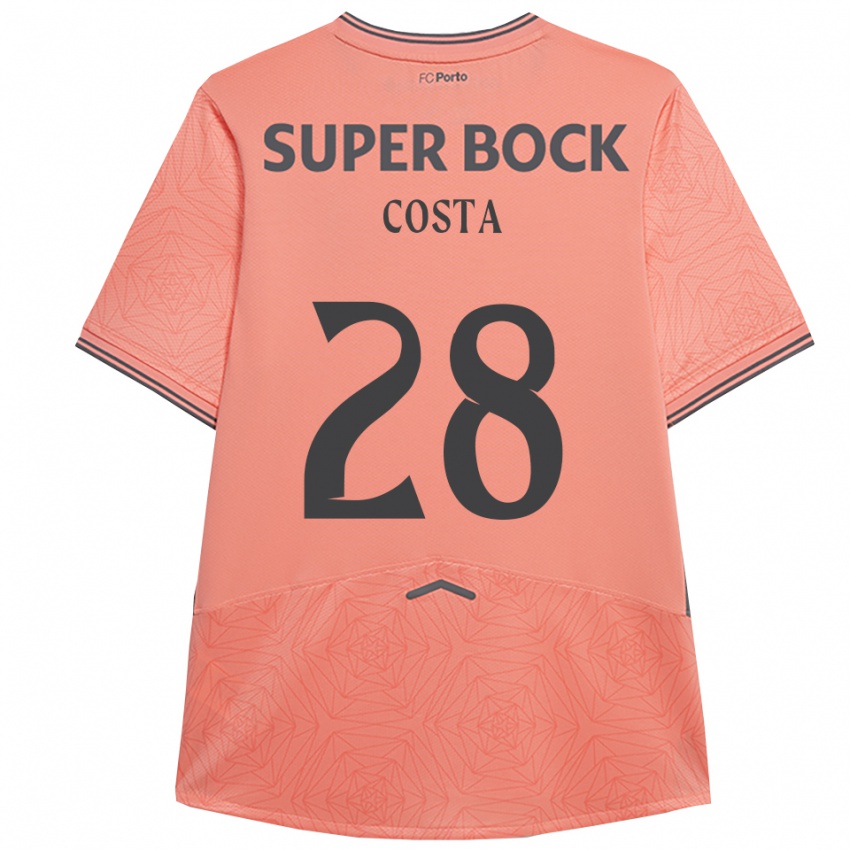 ילדים ברונו קושטה #28 ורוד נייבי הרחק ג'רזי 2025/26 חולצה קצרה