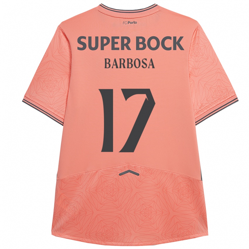 ילדים Rúben Barbosa #17 ורוד נייבי הרחק ג'רזי 2025/26 חולצה קצרה