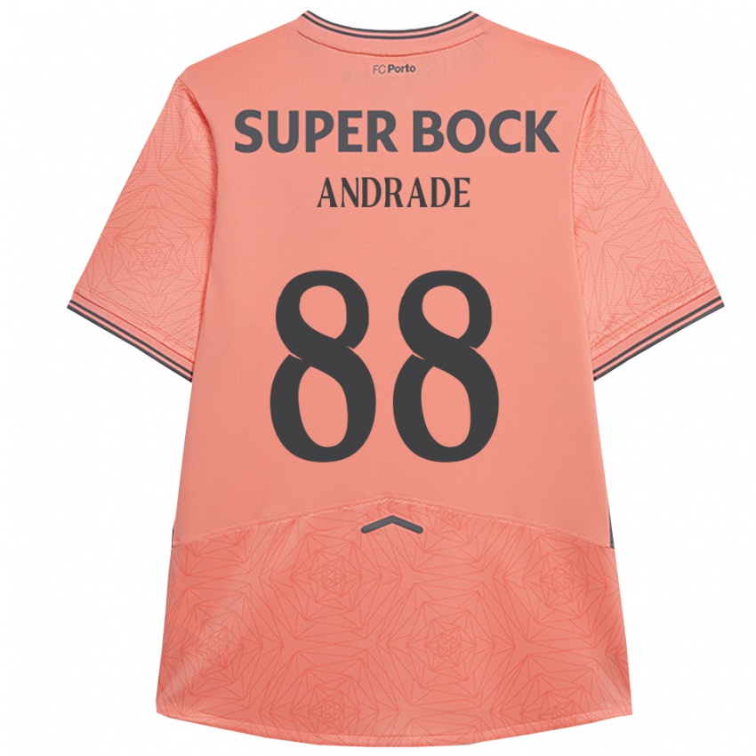 ילדים דומינגוס אנדרדה #88 ורוד נייבי הרחק ג'רזי 2025/26 חולצה קצרה