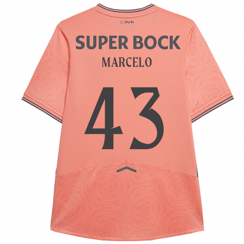 ילדים ז'ואאו מרסלו #43 ורוד נייבי הרחק ג'רזי 2025/26 חולצה קצרה