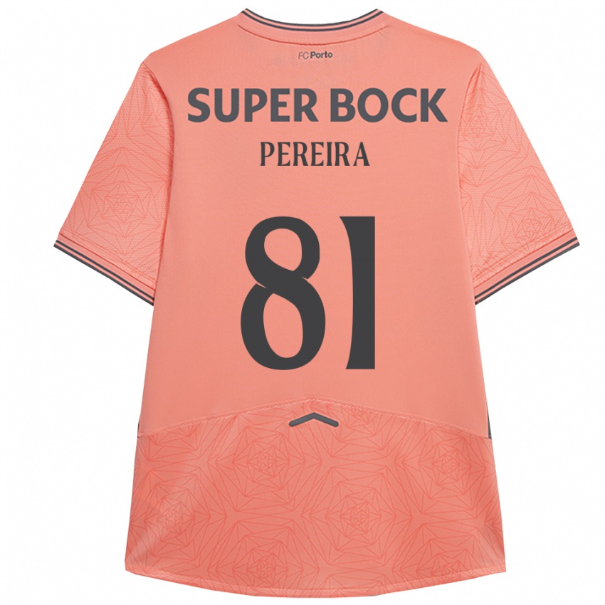 ילדים Martim Pereira #81 ורוד נייבי הרחק ג'רזי 2025/26 חולצה קצרה