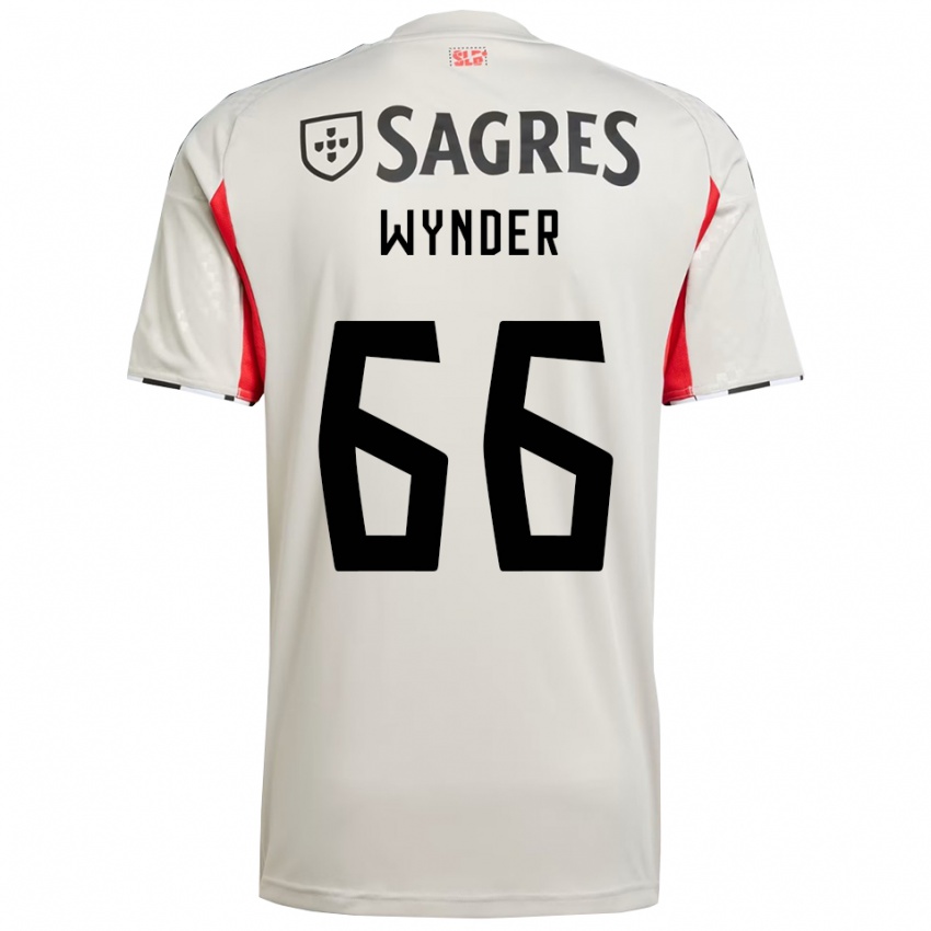 ילדים ג'ושוע וינדר #66 לבן מלוכלך אדום הרחק ג'רזי 2025/26 חולצה קצרה