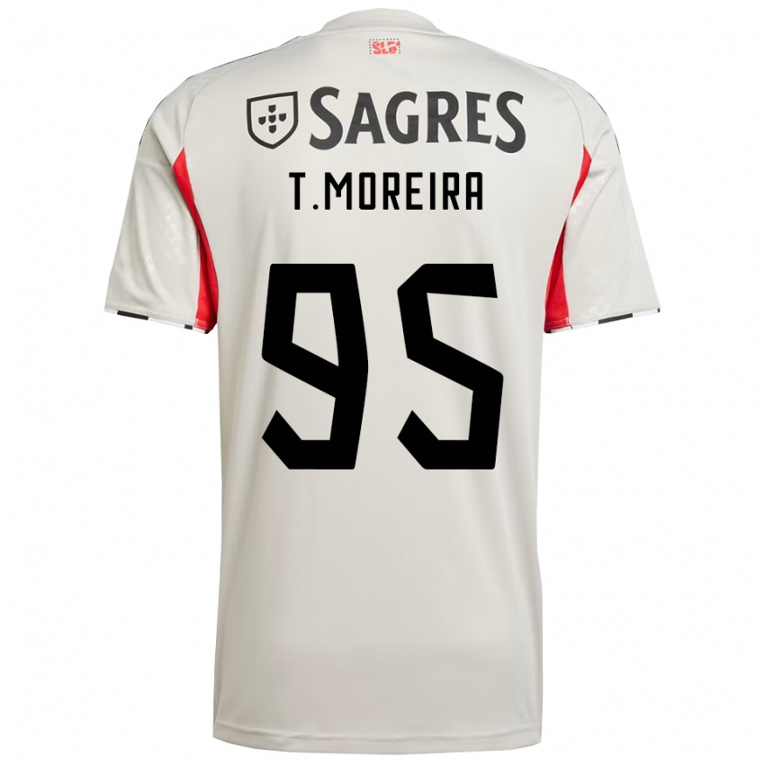 ילדים Tomás Moreira #95 לבן מלוכלך אדום הרחק ג'רזי 2025/26 חולצה קצרה