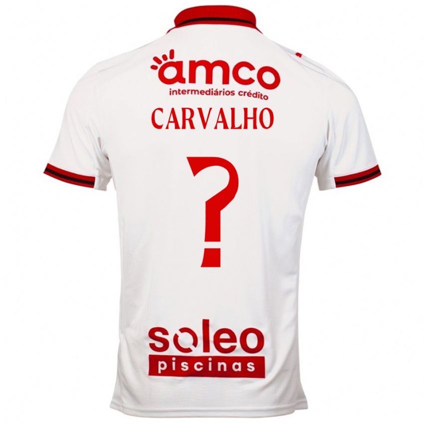 ילדים Tiago Carvalho #0 לבן אדום הרחק ג'רזי 2025/26 חולצה קצרה