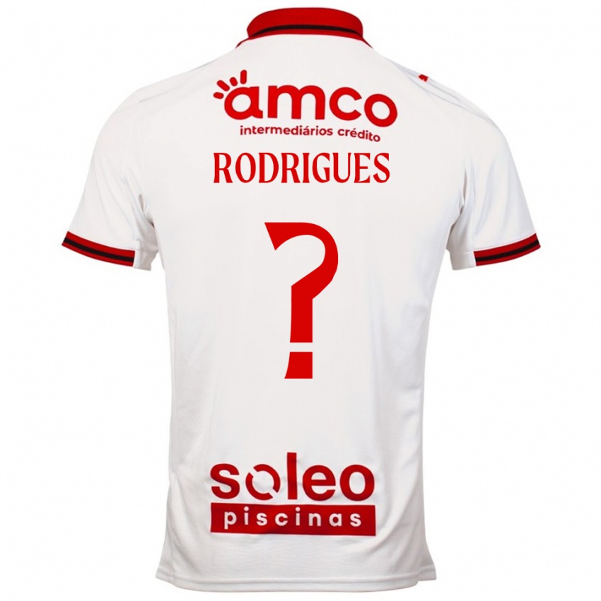 ילדים David Rodrigues #0 לבן אדום הרחק ג'רזי 2025/26 חולצה קצרה