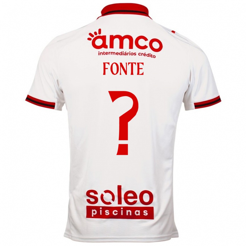 ילדים Gustavo Fonte #0 לבן אדום הרחק ג'רזי 2025/26 חולצה קצרה