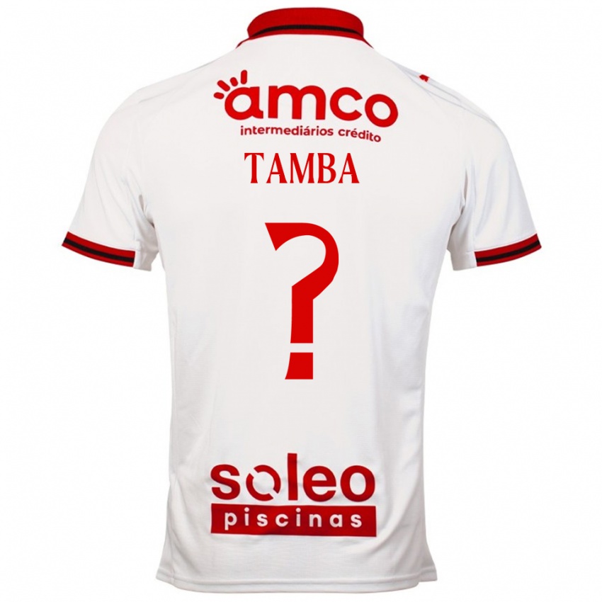 ילדים פבריס טאמבה #0 לבן אדום הרחק ג'רזי 2025/26 חולצה קצרה