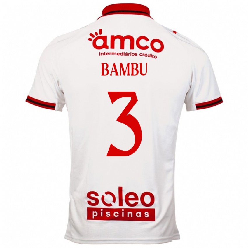 ילדים Robson Bambu #3 לבן אדום הרחק ג'רזי 2025/26 חולצה קצרה