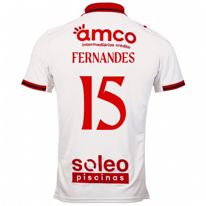 ילדים Valdir Fernandes #15 לבן אדום הרחק ג'רזי 2025/26 חולצה קצרה