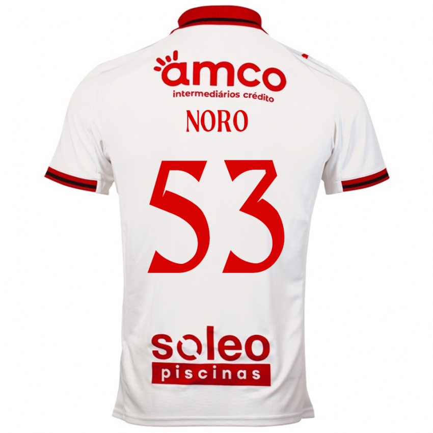 ילדים Jonatás Noro #53 לבן אדום הרחק ג'רזי 2025/26 חולצה קצרה