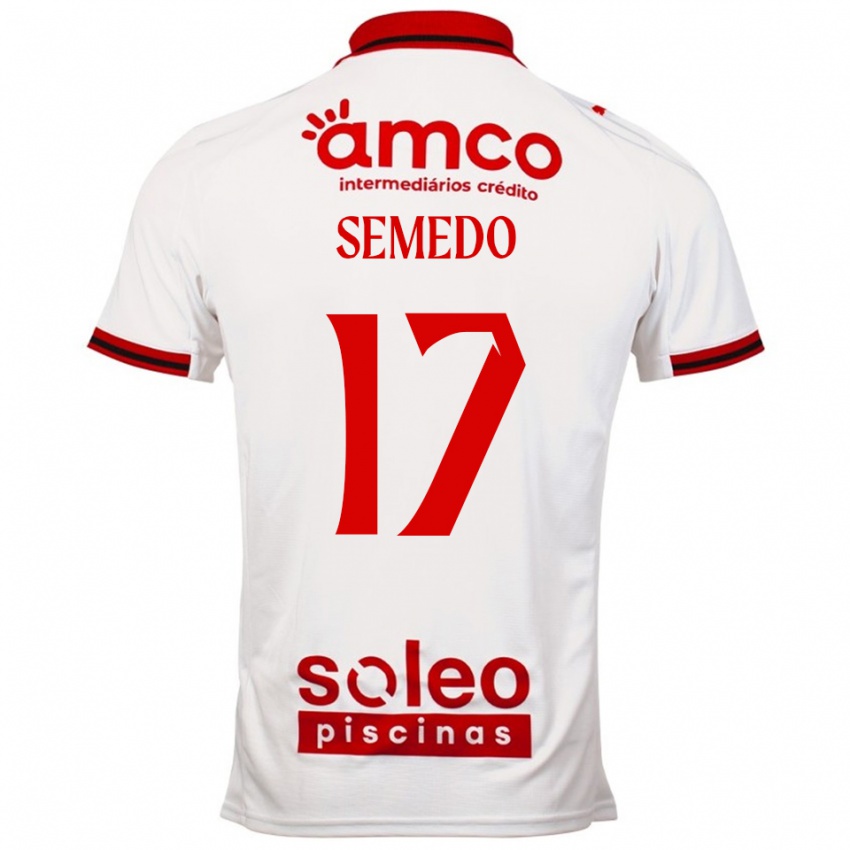 ילדים Afonso Semedo #17 לבן אדום הרחק ג'רזי 2025/26 חולצה קצרה