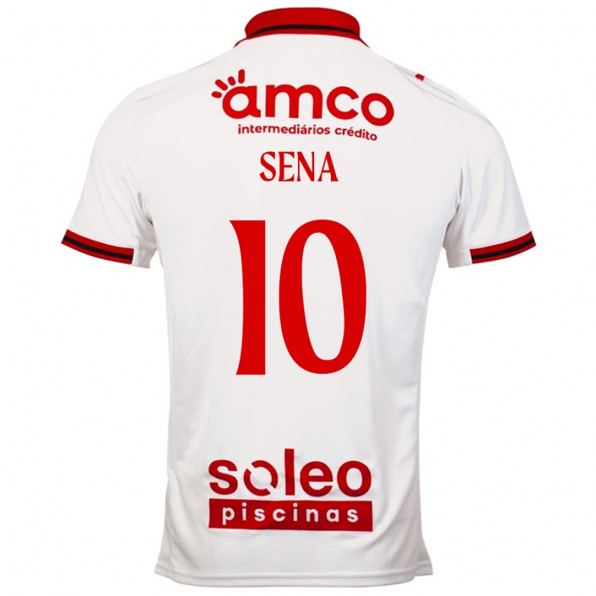 ילדים Taty Sena #10 לבן אדום הרחק ג'רזי 2025/26 חולצה קצרה
