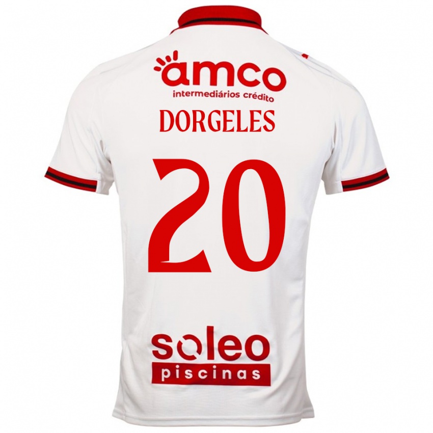 ילדים מריו דורגלס #20 לבן אדום הרחק ג'רזי 2025/26 חולצה קצרה