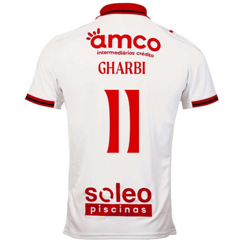 ילדים איסמאל גארבי #11 לבן אדום הרחק ג'רזי 2025/26 חולצה קצרה