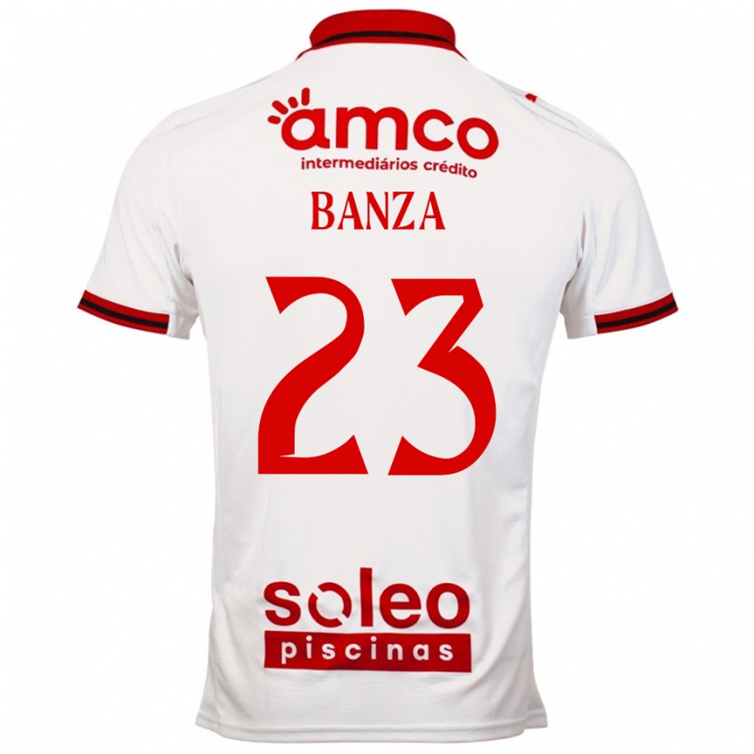 ילדים סימון באנזה #23 לבן אדום הרחק ג'רזי 2025/26 חולצה קצרה