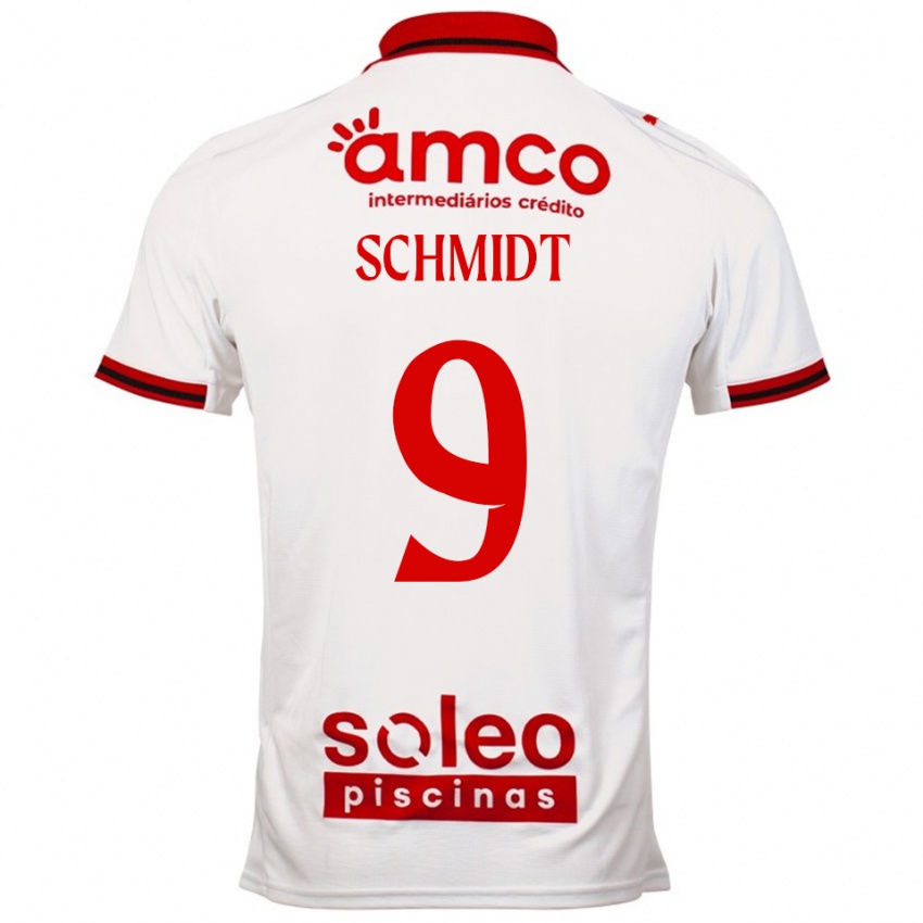 ילדים Malu Schmidt #9 לבן אדום הרחק ג'רזי 2025/26 חולצה קצרה