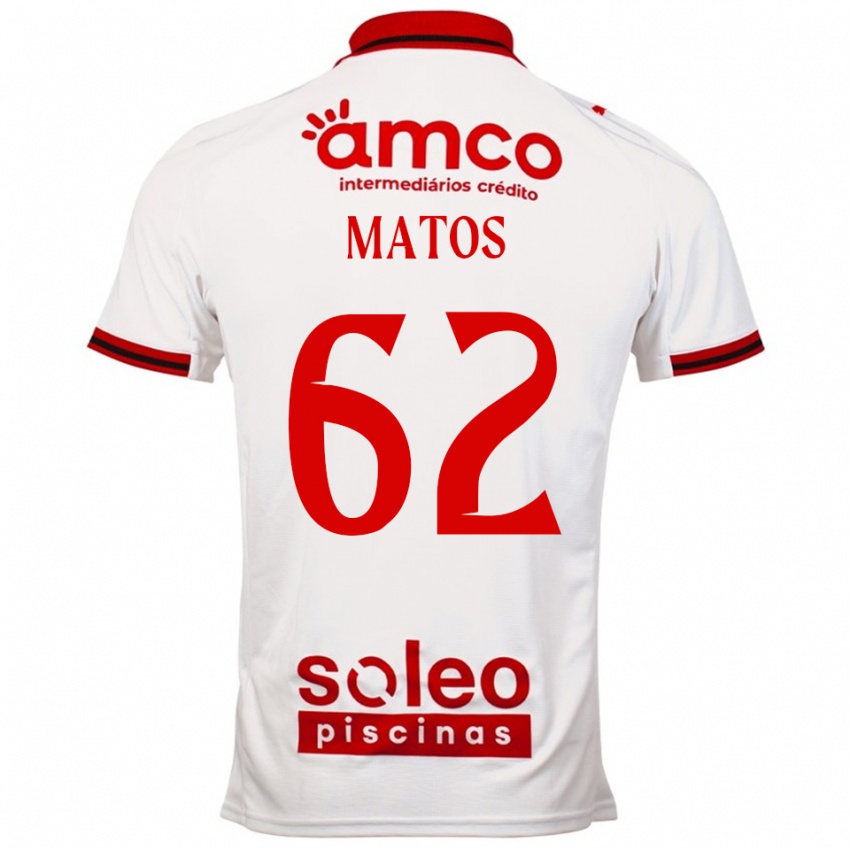 ילדים Nuno Matos #62 לבן אדום הרחק ג'רזי 2025/26 חולצה קצרה