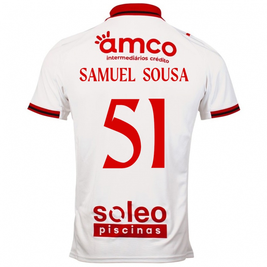 ילדים Samuel Sousa #51 לבן אדום הרחק ג'רזי 2025/26 חולצה קצרה