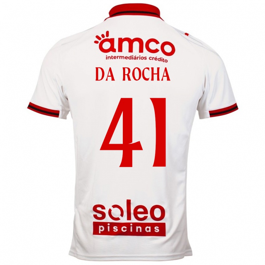 ילדים יאניס פרנקלין דה רושה #41 לבן אדום הרחק ג'רזי 2025/26 חולצה קצרה