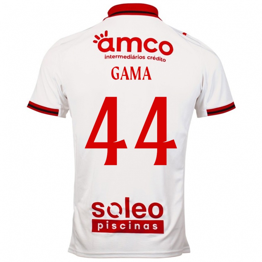 ילדים Dinis Gama #44 לבן אדום הרחק ג'רזי 2025/26 חולצה קצרה