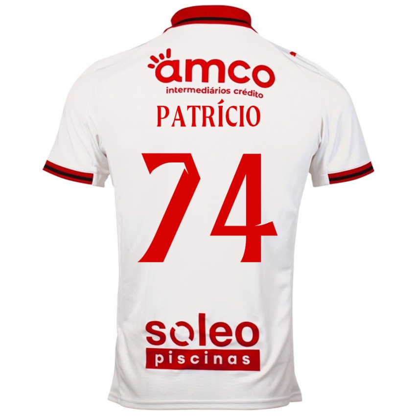 ילדים Nuno Patrício #74 לבן אדום הרחק ג'רזי 2025/26 חולצה קצרה
