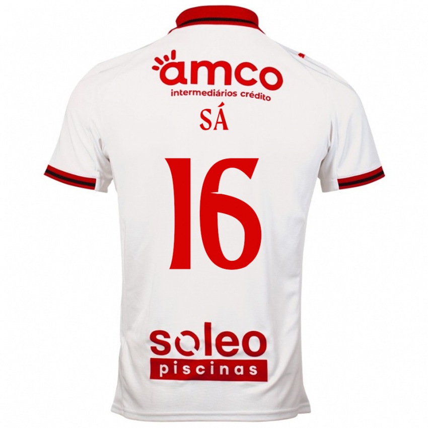 ילדים Manuel Sá #16 לבן אדום הרחק ג'רזי 2025/26 חולצה קצרה