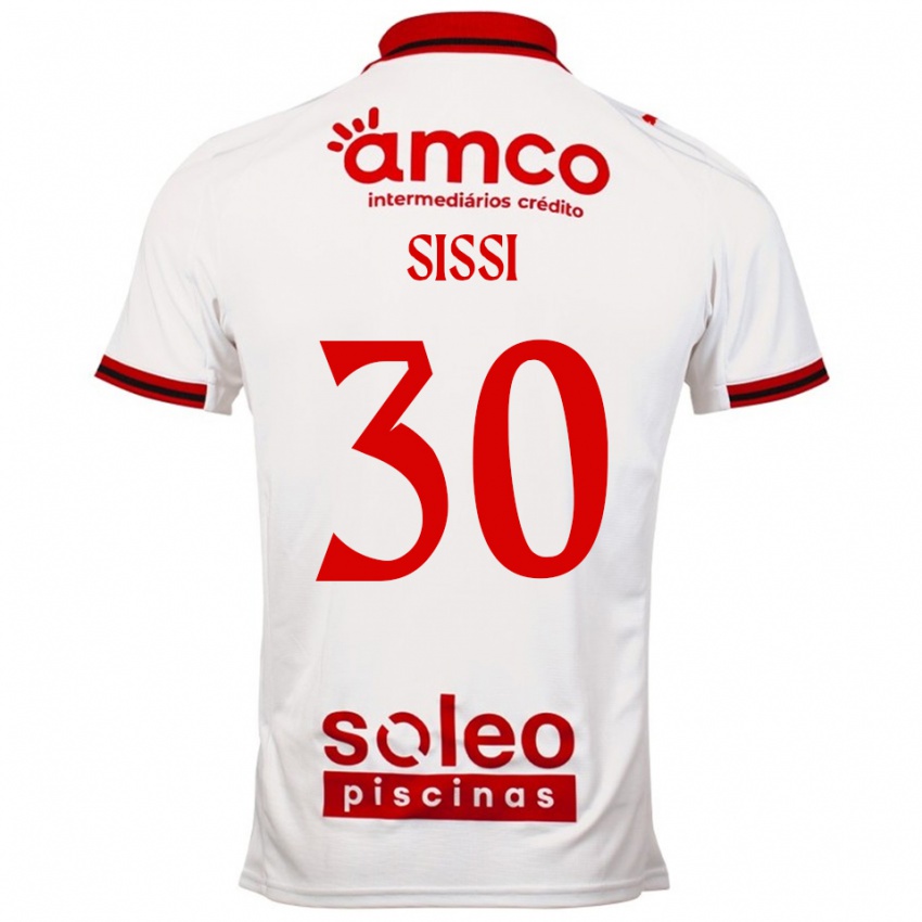 ילדים Sissi #30 לבן אדום הרחק ג'רזי 2025/26 חולצה קצרה