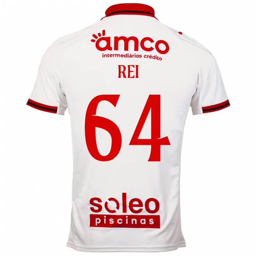 ילדים Ricardo Rei #64 לבן אדום הרחק ג'רזי 2025/26 חולצה קצרה