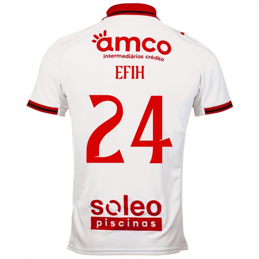 ילדים Peace Efih #24 לבן אדום הרחק ג'רזי 2025/26 חולצה קצרה