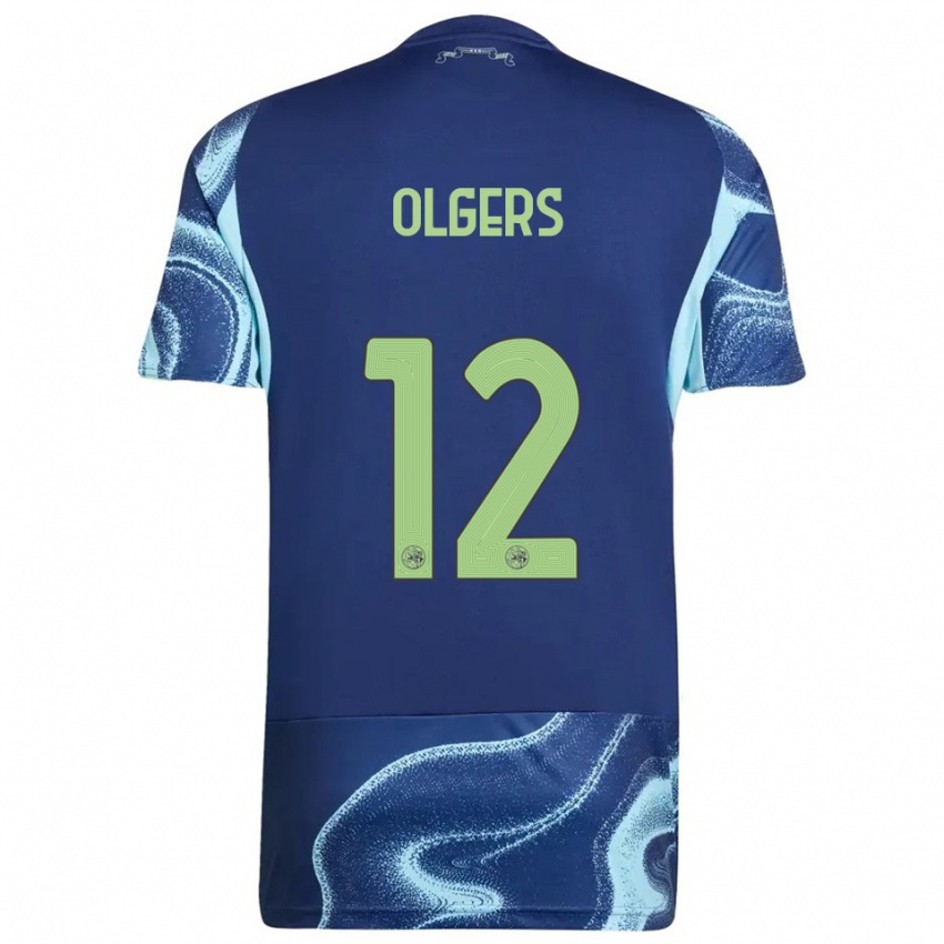 ילדים Guus Olgers #12 נייבי תכלת הרחק ג'רזי 2025/26 חולצה קצרה