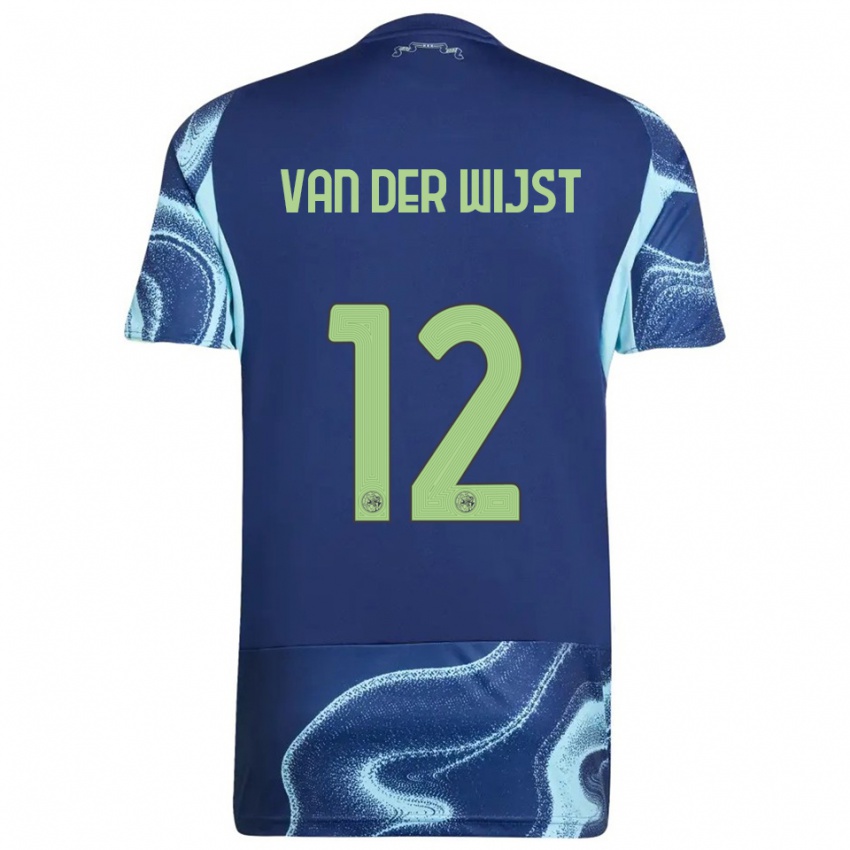 ילדים Giovanni Van Der Wijst #12 נייבי תכלת הרחק ג'רזי 2025/26 חולצה קצרה